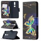 For Nokia 2.4 Colored Drawing Pattern Horizontal Flip Leather Case with Holder & Card Slots & Wallet(Butterfly) - 1