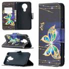 For Nokia 3.4 Colored Drawing Pattern Horizontal Flip Leather Case with Holder & Card Slots & Wallet(Butterfly) - 1