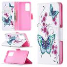 For Xiaomi Mi 10T / 10 Pro 5G Colored Drawing Pattern Horizontal Flip Leather Case with Holder & Card Slots & Wallet(Peach Blossom and Butterfly) - 1