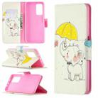 For Xiaomi Mi 10T / 10 Pro 5G Colored Drawing Pattern Horizontal Flip Leather Case with Holder & Card Slots & Wallet(Elephant) - 1