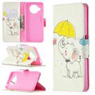 For Xiaomi Mi 10T Lite 5G Colored Drawing Pattern Horizontal Flip Leather Case with Holder & Card Slots & Wallet(Elephant) - 1