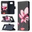 For Xiaomi Mi Poco X3 Colored Drawing Pattern Horizontal Flip Leather Case with Holder & Card Slots & Wallet(Lotus) - 1