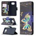 For Xiaomi Mi Poco X3 Colored Drawing Pattern Horizontal Flip Leather Case with Holder & Card Slots & Wallet(Butterfly) - 1