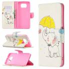 For Xiaomi Mi Poco X3 Colored Drawing Pattern Horizontal Flip Leather Case with Holder & Card Slots & Wallet(Elephant) - 1