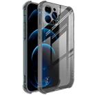 For iPhone 12 Pro IMAK All Coverage Shockproof Airbag TPU Case (Transparent Black) - 1