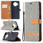 For Xiaomi Mi 10T Lite 5G Color Matching Denim Texture Leather Case with Holder & Card Slots & Wallet & Lanyard(Gray) - 1