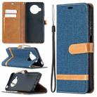 For Xiaomi Mi 10T Lite 5G Color Matching Denim Texture Leather Case with Holder & Card Slots & Wallet & Lanyard(Dark Blue) - 1