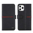 For iPhone 12 mini GEBEI Top-grain Leather Horizontal Flip Protective Case with Holder & Card Slots & Wallet & Photo Frame (Black) - 1