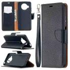 For Xiaomi Mi 10T Lite 5G Litchi Texture Pure Color Horizontal Flip Leather Case with Holder & Card Slots & Wallet & Lanyard(Black) - 1