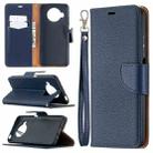 For Xiaomi Mi 10T Lite 5G Litchi Texture Pure Color Horizontal Flip Leather Case with Holder & Card Slots & Wallet & Lanyard(Dark Blue) - 1