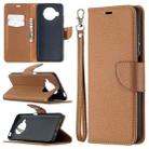 For Xiaomi Mi 10T Lite 5G Litchi Texture Pure Color Horizontal Flip Leather Case with Holder & Card Slots & Wallet & Lanyard(Brown) - 1