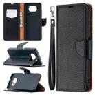 For Xiaomi Poco X3 Litchi Texture Pure Color Horizontal Flip Leather Case with Holder & Card Slots & Wallet & Lanyard(Black) - 1