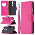 For Nokia 2.4 Litchi Texture Pure Color Horizontal Flip Leather Case with Holder & Card Slots & Wallet & Lanyard(Rose Red) - 1