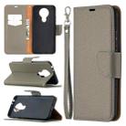 For Nokia 3.4 Litchi Texture Pure Color Horizontal Flip Leather Case with Holder & Card Slots & Wallet & Lanyard(Grey) - 1