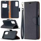 For Xiaomi Mi 10T 5G Retro Lambskin Texture Pure Color Horizontal Flip PU Leather Case with Holder & Card Slots & Wallet & Lanyard(Black) - 1