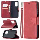 For Xiaomi Mi 10T 5G Retro Lambskin Texture Pure Color Horizontal Flip PU Leather Case with Holder & Card Slots & Wallet & Lanyard(Red) - 1
