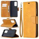 For Xiaomi Mi 10T 5G Retro Lambskin Texture Pure Color Horizontal Flip PU Leather Case with Holder & Card Slots & Wallet & Lanyard(Yellow) - 1