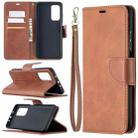 For Xiaomi Mi 10T 5G Retro Lambskin Texture Pure Color Horizontal Flip PU Leather Case with Holder & Card Slots & Wallet & Lanyard(Brown) - 1