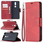 For Nokia 2.4 Retro Lambskin Texture Pure Color Horizontal Flip PU Leather Case with Holder & Card Slots & Wallet & Lanyard(Red) - 1