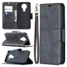 For Nokia 3.4 Retro Lambskin Texture Pure Color Horizontal Flip PU Leather Case with Holder & Card Slots & Wallet & Lanyard(Black) - 1