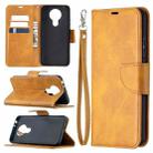 For Nokia 3.4 Retro Lambskin Texture Pure Color Horizontal Flip PU Leather Case with Holder & Card Slots & Wallet & Lanyard(Yellow) - 1