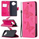 For Xiaomi Mi 10T Lite 5G Two Butterflies Embossing Pattern Horizontal Flip Leather Case with Holder & Card Slot & Wallet & Lanyard(Rose Red) - 1