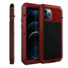 For iPhone 12 mini Shockproof Waterproof Silicone + Zinc Alloy Protective Case (Red) - 1