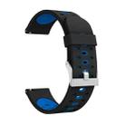 For Samsung Galaxy Watch 3 41mm Three Row Holes Silicone Watch Band(Blue Blue) - 1