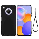 For Huawei Y9a Pure Color Liquid Silicone Shockproof Full Coverage Case(Black) - 1