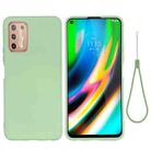 For Motorola Moto G9 Plus Pure Color Liquid Silicone Shockproof Full Coverage Case(Green) - 1