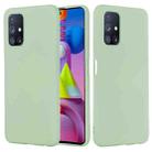 For Samsung Galaxy M51 (Indian Version) Pure Color Liquid Silicone Shockproof Full Coverage Case(Green) - 1