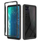 For Motorola Moto Edge Starry Sky Solid Color Series Shockproof PC + TPU Protective Case(Black) - 1