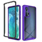 For Motorola Moto Edge Plus Starry Sky Solid Color Series Shockproof PC + TPU Protective Case(Purple) - 1