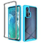 For Motorola Moto Edge Plus Starry Sky Solid Color Series Shockproof PC + TPU Protective Case(Light Blue) - 1