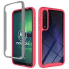 For Motorola Moto G8 Plus Starry Sky Solid Color Series Shockproof PC + TPU Protective Case(Red) - 1