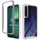 For Motorola Moto G8 Plus Starry Sky Solid Color Series Shockproof PC + TPU Protective Case(White) - 1