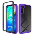For Motorola Moto G8 Power (EU Version) Starry Sky Solid Color Series Shockproof PC + TPU Protective Case(Purple) - 1