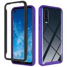For Motorola Moto G8 Starry Sky Solid Color Series Shockproof PC + TPU Protective Case(Purple) - 1