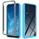 For Motorola Moto G8 Starry Sky Solid Color Series Shockproof PC + TPU Protective Case(Light Blue) - 1