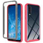 For Motorola Moto G8 Starry Sky Solid Color Series Shockproof PC + TPU Protective Case(Red) - 1