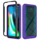 For Motorola Moto G9 Play Starry Sky Solid Color Series Shockproof PC + TPU Protective Case(Purple) - 1