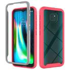 For Motorola Moto G9 Play Starry Sky Solid Color Series Shockproof PC + TPU Protective Case(Red) - 1