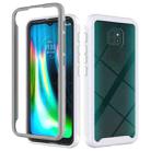 For Motorola Moto G9 Play Starry Sky Solid Color Series Shockproof PC + TPU Protective Case(White) - 1