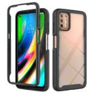 For Motorola Moto G9 Plus Starry Sky Solid Color Series Shockproof PC + TPU Protective Case(Black) - 1