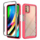 For Motorola Moto G9 Plus Starry Sky Solid Color Series Shockproof PC + TPU Protective Case(Red) - 1