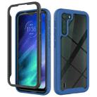 For Motorola Moto One Fusion Starry Sky Solid Color Series Shockproof PC + TPU Protective Case(Royal Blue) - 1