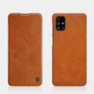 For Samsung Galaxy M51 NILLKIN QIN Series Crazy Horse Texture Horizontal Flip Leather Case with Card Slot(Brown) - 1
