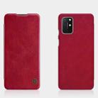 For OnePlus 8T NILLKIN QIN Series Crazy Horse Texture Horizontal Flip Leather Case with Card Slot(Red) - 1