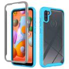 For Samsung Galaxy A11 / M11 (US Version) Starry Sky Solid Color Series Shockproof PC + TPU Protective Case(Light Blue) - 1