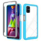 For Samsung Galaxy M51 Starry Sky Solid Color Series Shockproof PC + TPU Protective Case(Light Blue) - 1